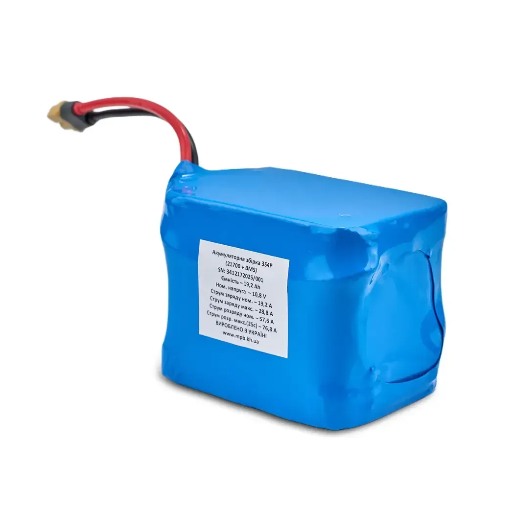 Battery assembly 3S4P (21700 + BMS)