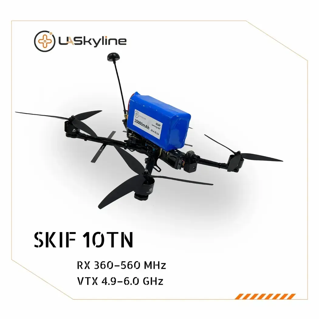 UAV SKIF-10TN, (Control: 360–560 MHz, Video channels: 4.9–6.0 GHz, Battery 20000mAh)